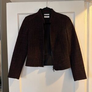 Akris Punto Black and Red Tweed Blazer